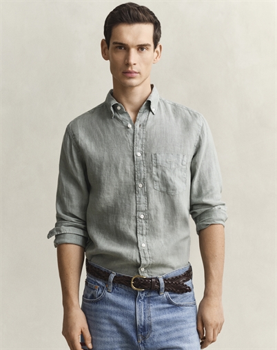 Gant - Reg GMNT Linen Skjorte - Ceramic Grey